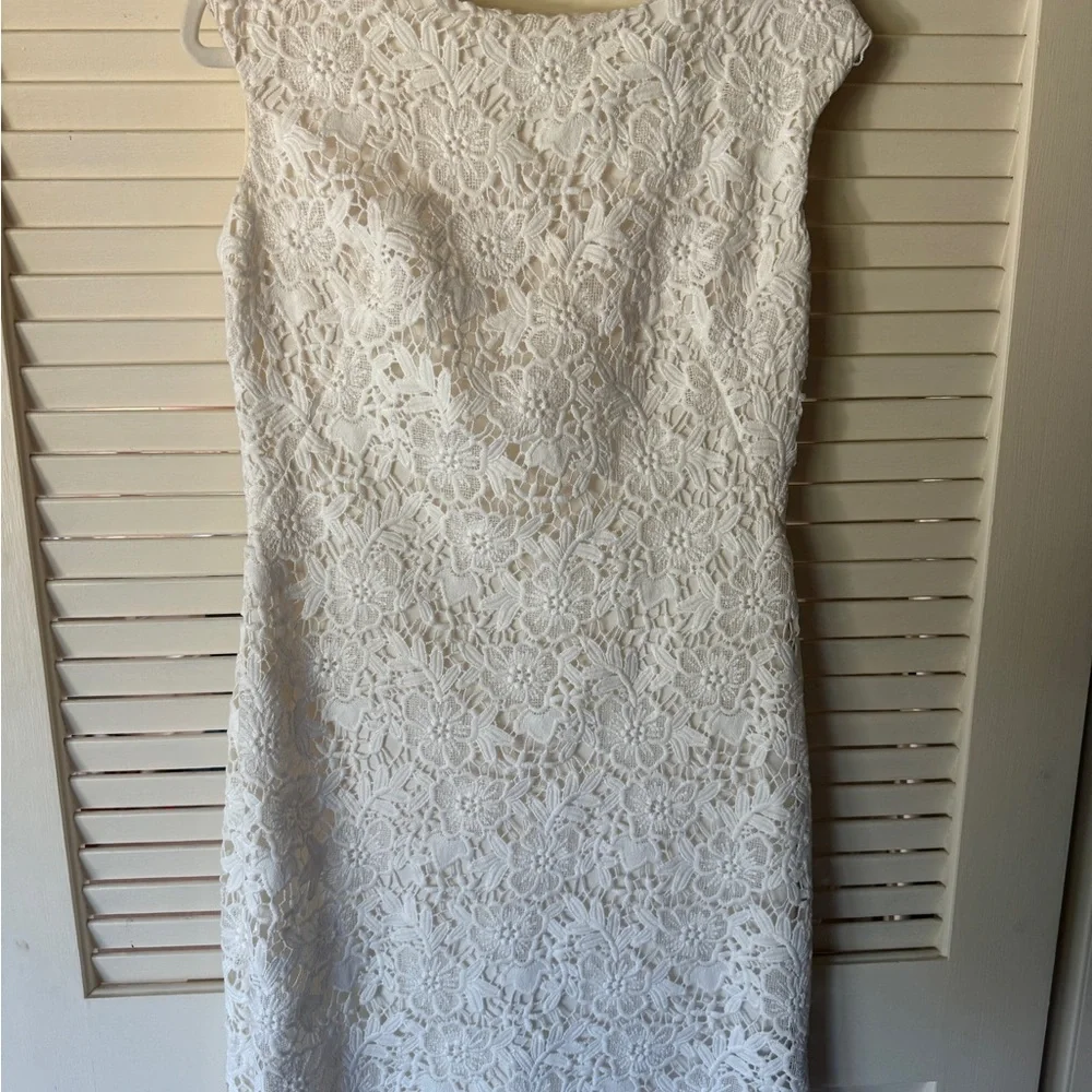Ralph Lauren White Lace Mini Dress - Picture 1 of 3